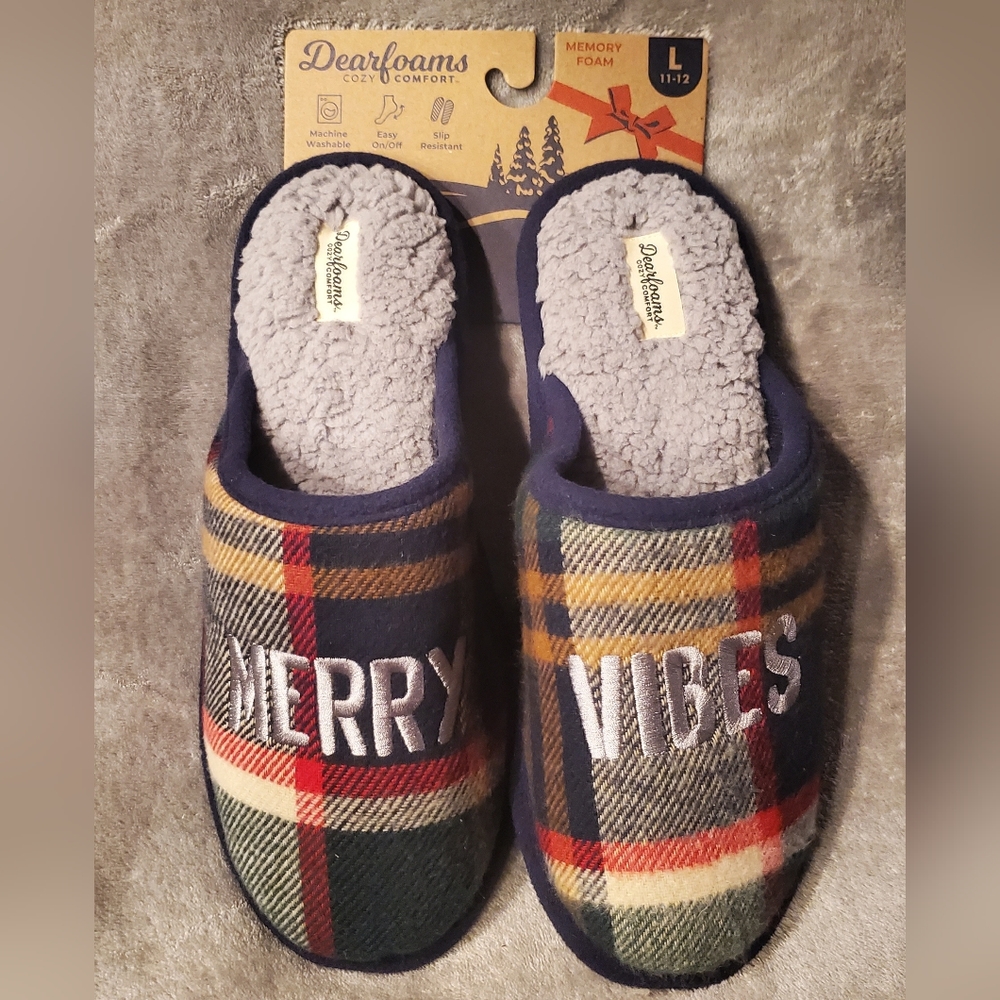 Dearfoams Cozy Comfort Men's Novelty Scuff Slippers (L / 11-12)